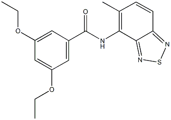 3,5-diethoxy-N-(5-methyl-2,1,3-benzothiadiazol-4-yl)benzamide Struktur