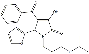 4-benzoyl-5-(2-furyl)-3-hydroxy-1-(3-isopropoxypropyl)-1,5-dihydro-2H-pyrrol-2-one Struktur