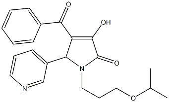 4-benzoyl-3-hydroxy-1-(3-isopropoxypropyl)-5-(3-pyridinyl)-1,5-dihydro-2H-pyrrol-2-one Struktur