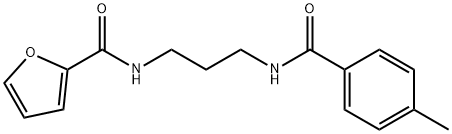 N-{3-[(4-methylbenzoyl)amino]propyl}-2-furamide Struktur