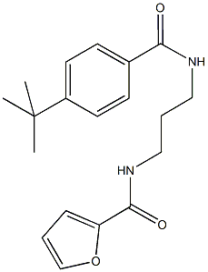 N-{3-[(4-tert-butylbenzoyl)amino]propyl}-2-furamide Struktur