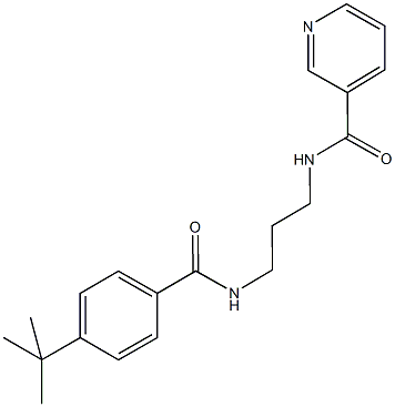 N-{3-[(4-tert-butylbenzoyl)amino]propyl}nicotinamide Struktur