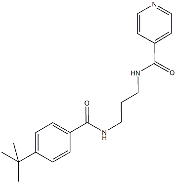 N-{3-[(4-tert-butylbenzoyl)amino]propyl}isonicotinamide Struktur