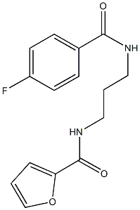 N-{3-[(4-fluorobenzoyl)amino]propyl}-2-furamide Struktur