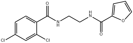 N-{2-[(2,4-dichlorobenzoyl)amino]ethyl}-2-furamide Struktur