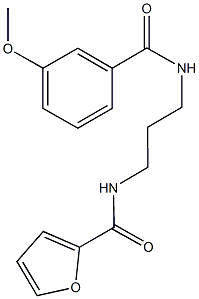 N-{3-[(3-methoxybenzoyl)amino]propyl}-2-furamide Struktur