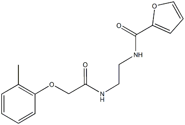 N-(2-{[2-(2-methylphenoxy)acetyl]amino}ethyl)-2-furamide Struktur