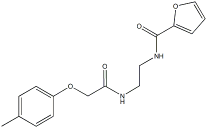 N-(2-{[2-(4-methylphenoxy)acetyl]amino}ethyl)-2-furamide Struktur