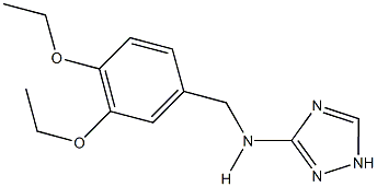 N-(3,4-diethoxybenzyl)-N-(1H-1,2,4-triazol-3-yl)amine Struktur