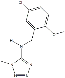 N-(5-chloro-2-methoxybenzyl)-N-(1-methyl-1H-tetraazol-5-yl)amine Struktur