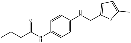 N-(4-{[(5-methyl-2-thienyl)methyl]amino}phenyl)butanamide Struktur