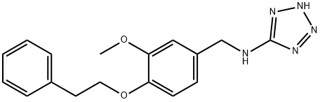 N-[3-methoxy-4-(2-phenylethoxy)benzyl]-N-(2H-tetraazol-5-yl)amine Struktur