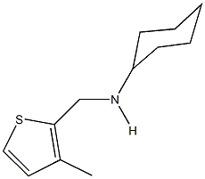 N-cyclohexyl-N-[(3-methyl-2-thienyl)methyl]amine Struktur