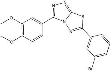 6-(3-bromophenyl)-3-(3,4-dimethoxyphenyl)[1,2,4]triazolo[3,4-b][1,3,4]thiadiazole Struktur