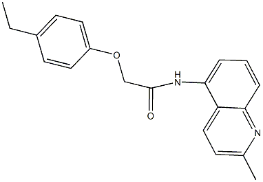 2-(4-ethylphenoxy)-N-(2-methyl-5-quinolinyl)acetamide Struktur