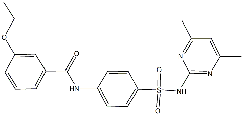 N-(4-{[(4,6-dimethyl-2-pyrimidinyl)amino]sulfonyl}phenyl)-3-ethoxybenzamide Struktur