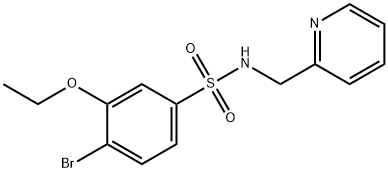 4-bromo-3-ethoxy-N-(2-pyridinylmethyl)benzenesulfonamide Struktur