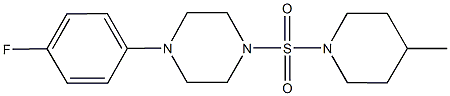 1-(4-fluorophenyl)-4-[(4-methyl-1-piperidinyl)sulfonyl]piperazine Struktur