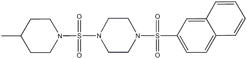 1-[(4-methyl-1-piperidinyl)sulfonyl]-4-(2-naphthylsulfonyl)piperazine Struktur