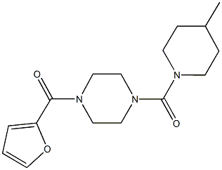 1-(2-furoyl)-4-[(4-methyl-1-piperidinyl)carbonyl]piperazine Struktur