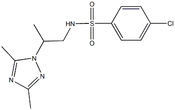 4-chloro-N-[2-(3,5-dimethyl-1H-1,2,4-triazol-1-yl)propyl]benzenesulfonamide Struktur