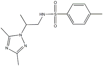 N-[2-(3,5-dimethyl-1H-1,2,4-triazol-1-yl)propyl]-4-methylbenzenesulfonamide Struktur