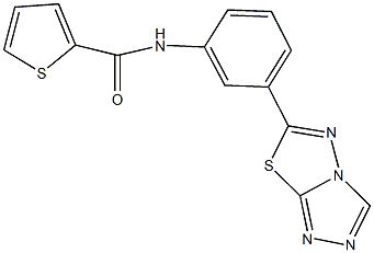 N-(3-[1,2,4]triazolo[3,4-b][1,3,4]thiadiazol-6-ylphenyl)-2-thiophenecarboxamide Struktur