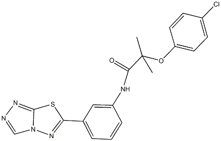 2-(4-chlorophenoxy)-2-methyl-N-(3-[1,2,4]triazolo[3,4-b][1,3,4]thiadiazol-6-ylphenyl)propanamide Struktur