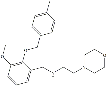 N-{3-methoxy-2-[(4-methylbenzyl)oxy]benzyl}-N-[2-(4-morpholinyl)ethyl]amine Struktur