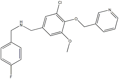 N-[3-chloro-5-methoxy-4-(3-pyridinylmethoxy)benzyl]-N-(4-fluorobenzyl)amine Struktur