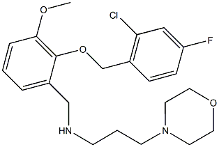 N-{2-[(2-chloro-4-fluorobenzyl)oxy]-3-methoxybenzyl}-N-[3-(4-morpholinyl)propyl]amine Struktur