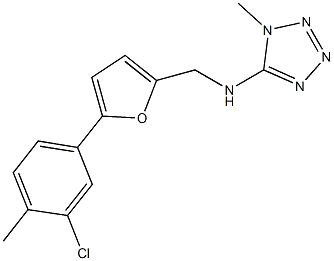 N-{[5-(3-chloro-4-methylphenyl)-2-furyl]methyl}-N-(1-methyl-1H-tetraazol-5-yl)amine Struktur