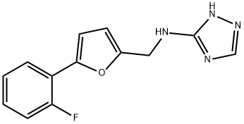 N-{[5-(2-fluorophenyl)-2-furyl]methyl}-N-(1H-1,2,4-triazol-3-yl)amine Struktur