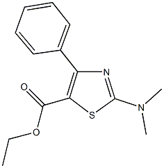 ethyl 2-(dimethylamino)-4-phenyl-1,3-thiazole-5-carboxylate Struktur