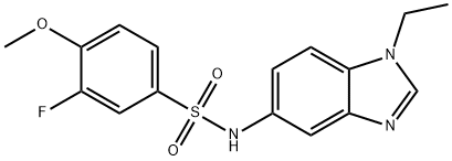 N-(1-ethyl-1H-benzimidazol-5-yl)-3-fluoro-4-methoxybenzenesulfonamide Struktur