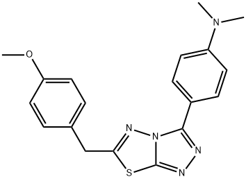 N-{4-[6-(4-methoxybenzyl)[1,2,4]triazolo[3,4-b][1,3,4]thiadiazol-3-yl]phenyl}-N,N-dimethylamine Struktur