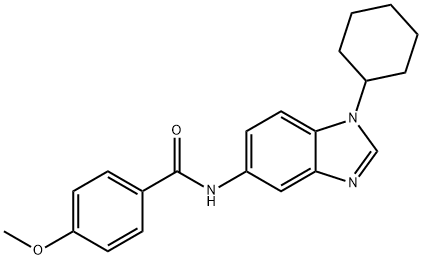 N-(1-cyclohexyl-1H-benzimidazol-5-yl)-4-methoxybenzamide Struktur