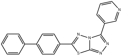 6-[1,1'-biphenyl]-4-yl-3-(3-pyridinyl)[1,2,4]triazolo[3,4-b][1,3,4]thiadiazole Struktur