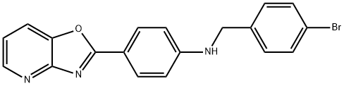 N-(4-bromobenzyl)-N-(4-[1,3]oxazolo[4,5-b]pyridin-2-ylphenyl)amine Struktur