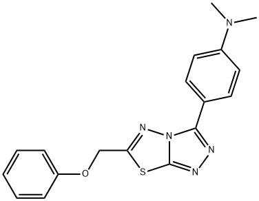 N,N-dimethyl-N-{4-[6-(phenoxymethyl)[1,2,4]triazolo[3,4-b][1,3,4]thiadiazol-3-yl]phenyl}amine Struktur