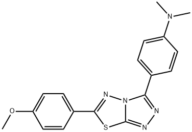 N-{4-[6-(4-methoxyphenyl)[1,2,4]triazolo[3,4-b][1,3,4]thiadiazol-3-yl]phenyl}-N,N-dimethylamine Struktur