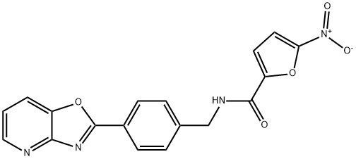 5-nitro-N-(4-[1,3]oxazolo[4,5-b]pyridin-2-ylbenzyl)-2-furamide Struktur