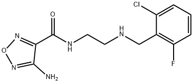 4-amino-N-{2-[(2-chloro-6-fluorobenzyl)amino]ethyl}-1,2,5-oxadiazole-3-carboxamide Struktur