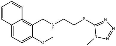 N-[(2-methoxy-1-naphthyl)methyl]-N-{2-[(1-methyl-1H-tetraazol-5-yl)sulfanyl]ethyl}amine Struktur