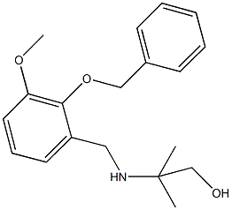 2-{[2-(benzyloxy)-3-methoxybenzyl]amino}-2-methyl-1-propanol Struktur