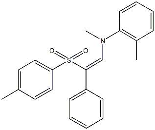 N-methyl-N-(2-methylphenyl)-N-{2-[(4-methylphenyl)sulfonyl]-2-phenylvinyl}amine Struktur