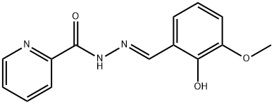 N'-(2-hydroxy-3-methoxybenzylidene)-2-pyridinecarbohydrazide Struktur