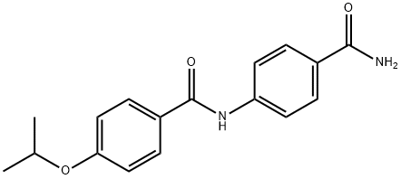 N-[4-(aminocarbonyl)phenyl]-4-isopropoxybenzamide Struktur