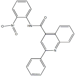 N-{2-nitrophenyl}-2-phenyl-4-quinolinecarboxamide Struktur