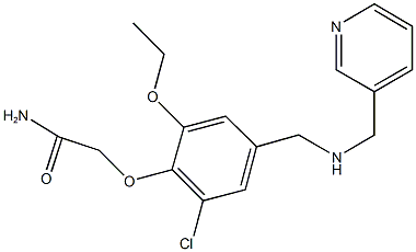 2-(2-chloro-6-ethoxy-4-{[(3-pyridinylmethyl)amino]methyl}phenoxy)acetamide Struktur